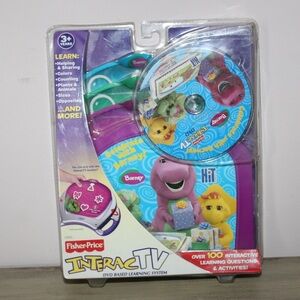 Fisher Price InteracTV DVD Learning System Barney Game NEW 2003 Rare Find